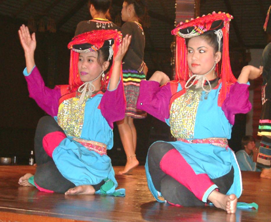 Two dancers in costume