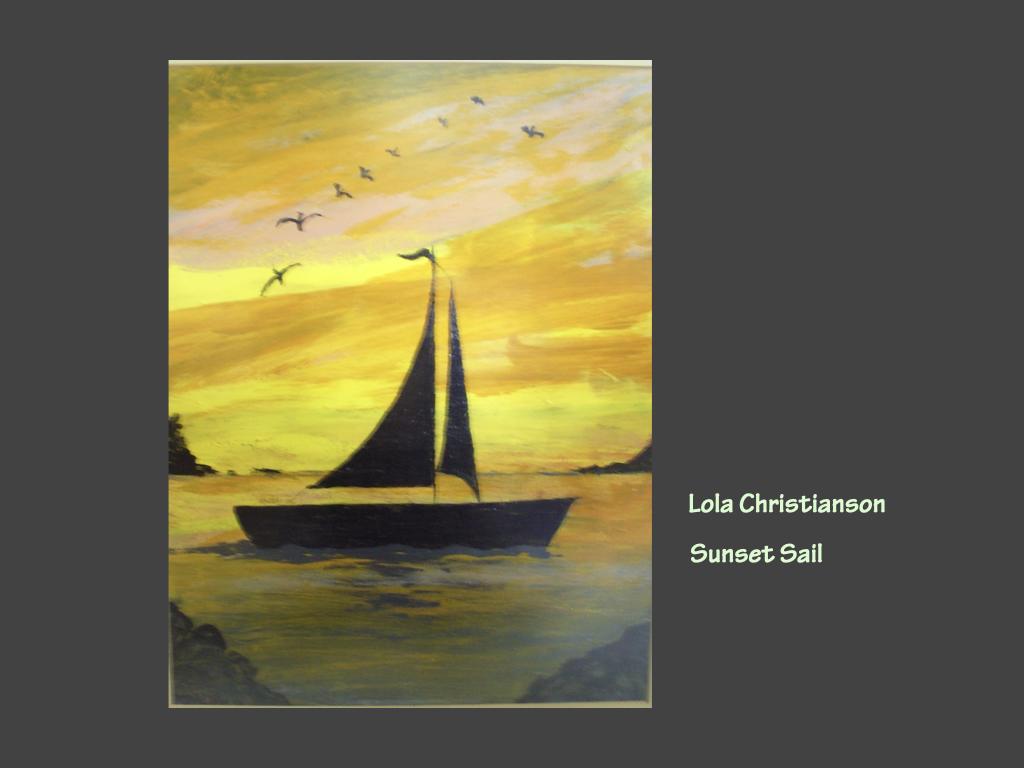 Sunset Sail Art entry